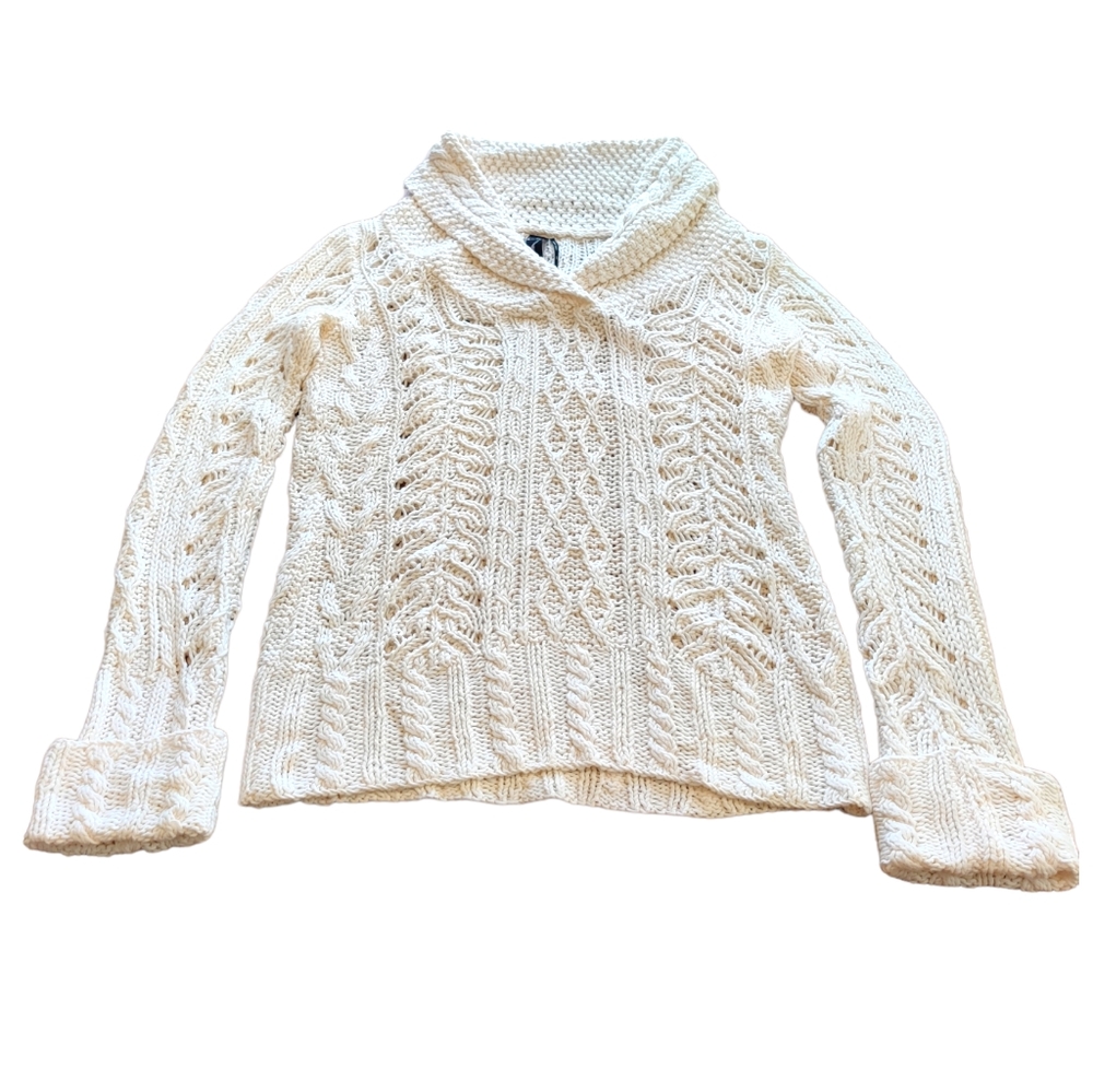 Sisters Brand Open Weave Chunky Knit Sweater EUC sz S